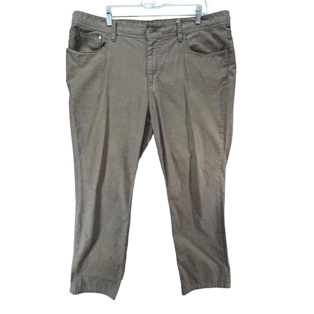 English Laundry Pants Men 40x32 Brown Walker Slim Straight Stretch Chino Classic